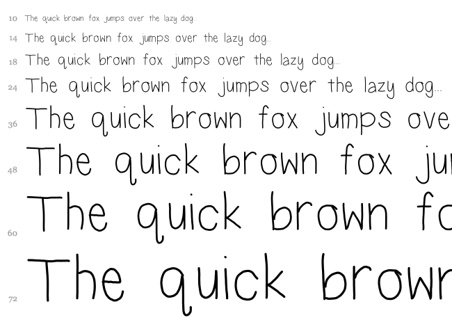 Miss Monkey font waterfall